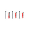 Screw and Plug Fixings for rail installation, pack of 3